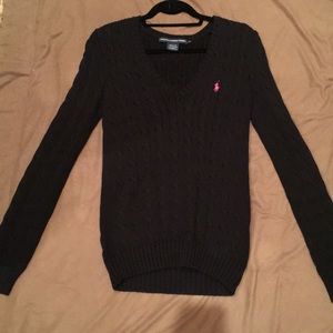 Ralph Lauren black woven sweater